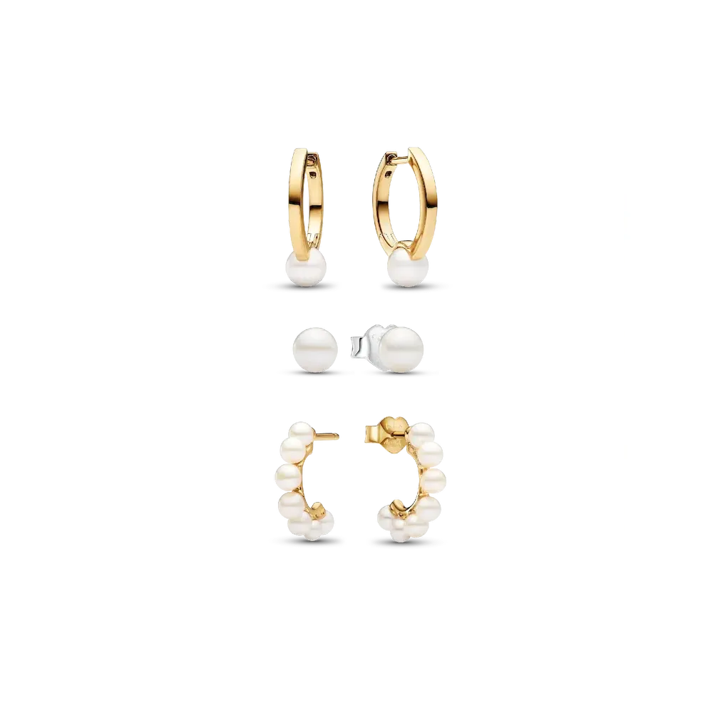 Treated Freshwater Cultured Pearl Earring Set