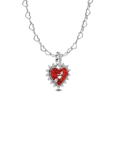Spinnable Arrow Heart Charm Necklace