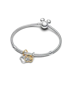 Mickey Mouse and Minnie Mouse Splittable Dangle Charm Bracelet Set