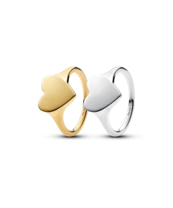 Engravable Love Notes Heart Ring Set