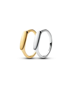 Engravable Love Notes Bar Ring Set