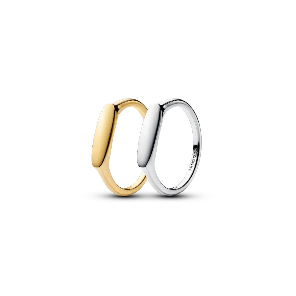 Engravable Love Notes Bar Ring Set