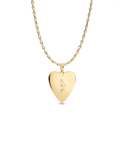 Engravable Oversized Heart Tag Pendant Necklace
