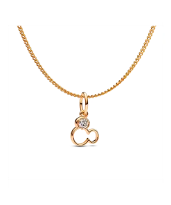 Mickey Mouse Silhouette Charm Necklace Set