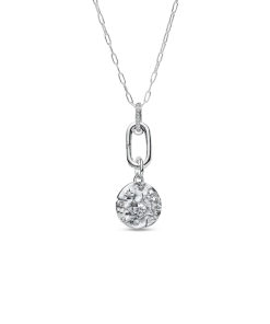 Cherry Blossom Medallion Charm Necklace Set