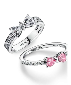 Sparkling Bow Ring Set