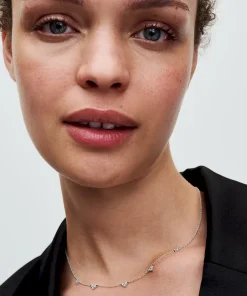 Alternative view of Triple Stone Heart Station Chain Necklace