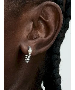 Alternative view of Treated Freshwater Cultured Pearl & Beads Hoop Earrings