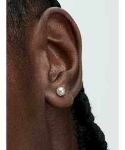 Alternative view of Treated Freshwater Cultured Pearl 4.5mm Stud Earrings