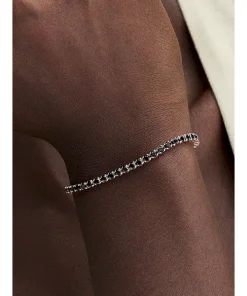 Alternative view of Black Sparkling Tennis Bracelet