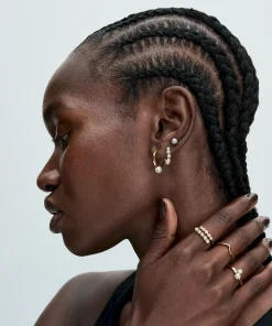 Alternative view of Treated Freshwater Cultured Pearls & Stones Open Ring