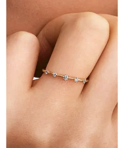 Alternative view of Pandora Era Lab-Grown Diamond Station Ring