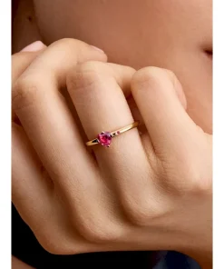 Alternative view of Sparkling Red Heart Ring