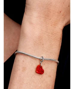 Alternative view of Opalescent Red Heart Dangle Charm
