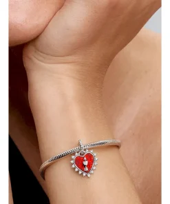 Alternative view of Spinnable Arrow Heart Dangle Charm