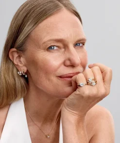 Alternative view of Double Band Heart Ring