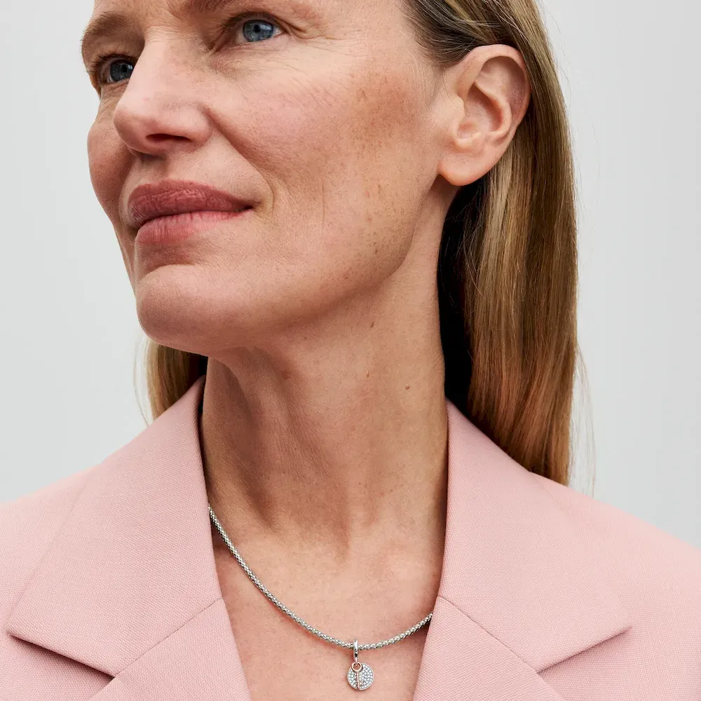 Two-tone Key to Happiness Double Dangle Charm - Image 2