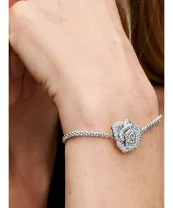 Alternative view of Sparkling Rose in Bloom Oversized Charm
