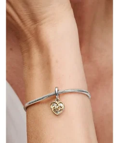 Alternative view of Lab-grown Diamond Engravable Mom Double Dangle Charm