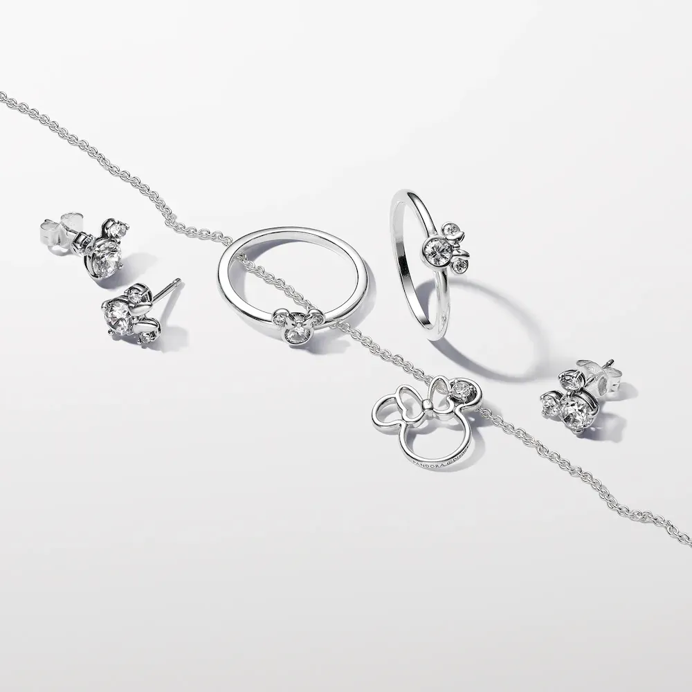 Disney Mickey Mouse & Minnie Mouse Sparkling Stud Earrings - Image 5