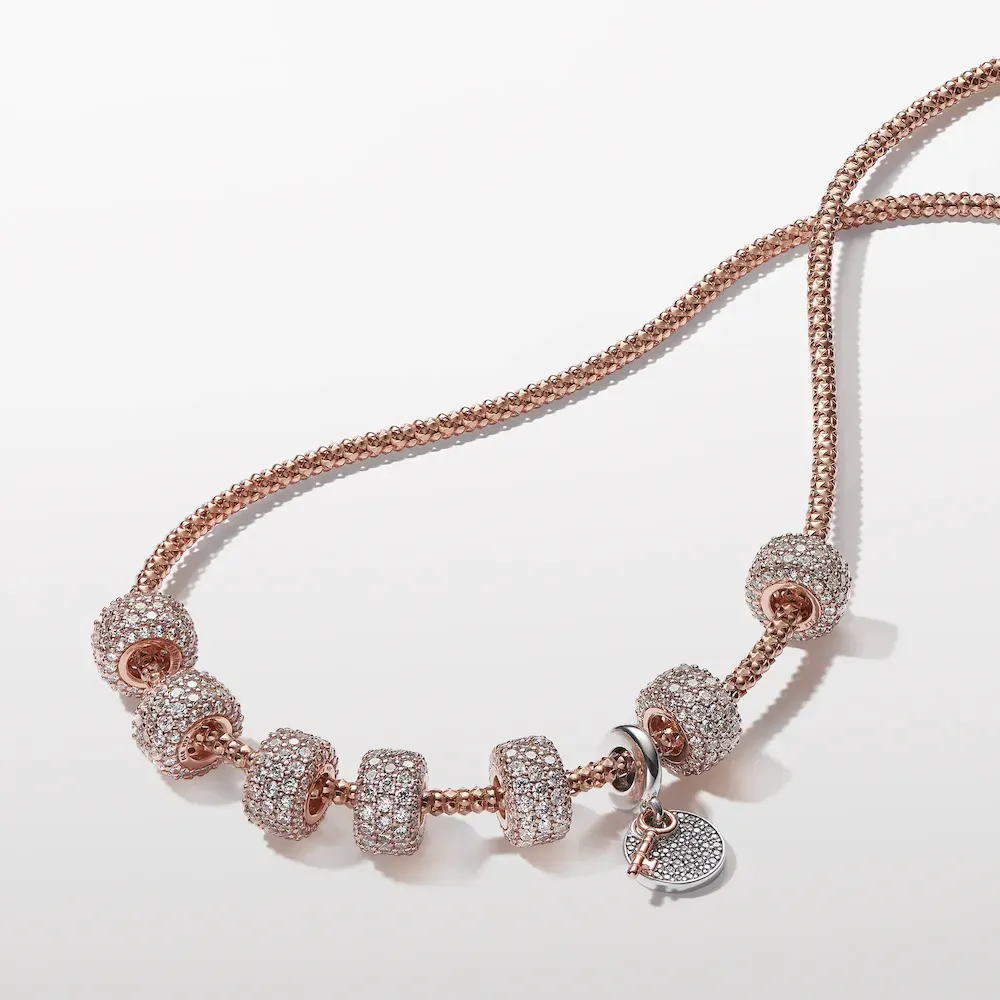 Two-tone Key to Happiness Double Dangle Charm - Image 6