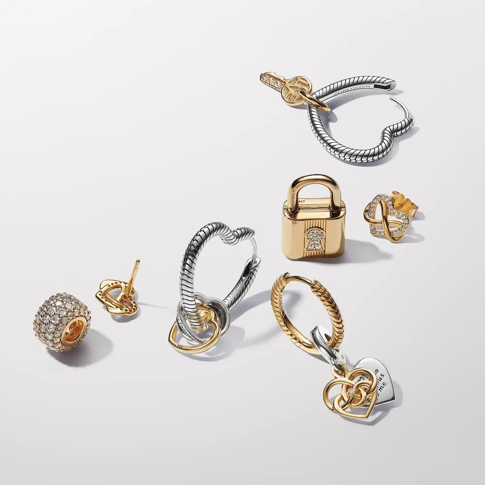 Lab-grown Diamond Engravable Mom Double Dangle Charm - Image 7