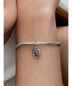 Alternative view of Pink Eternity Circle Dangle Charm