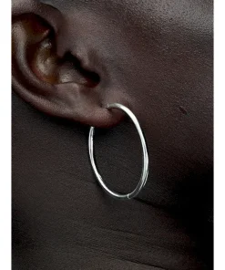 Alternative view of Pandora Moments 40 mm Charm Hoop Earrings