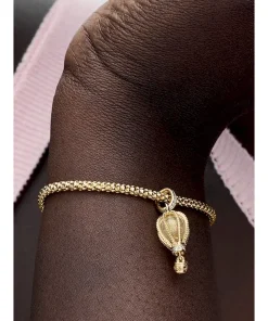 Alternative view of Sparkling Clear Hot Air Balloon Dangle Charm