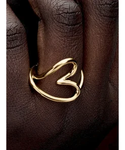 Alternative view of Organically Shaped Heart Ring