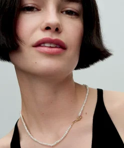 Alternative view of Treated Freshwater Cultured Pearls T-bar Collier Necklace