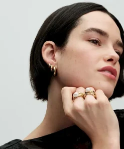 Alternative view of Round Open Hoop Earrings