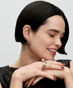 Alternative view of Round Hoop Earrings