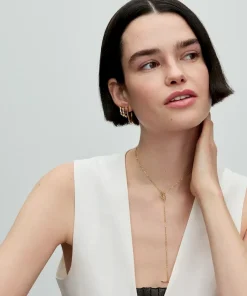 Alternative view of Organically V-shaped Open Hoop Earrings