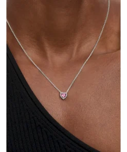 Alternative view of Pink Elevated Heart Necklace