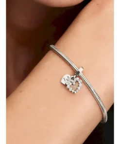 Alternative view of Sparkling Heart Double Dangle Charm