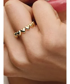Alternative view of Row of Hearts Ring
