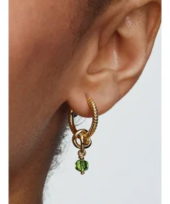 Alternative view of Faceted Spring Green Eternity Circle Dangle Charm