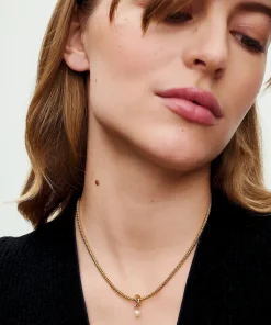 Alternative view of Treated Freshwater Cultured Pearl Eternity Circle Dangle Charm