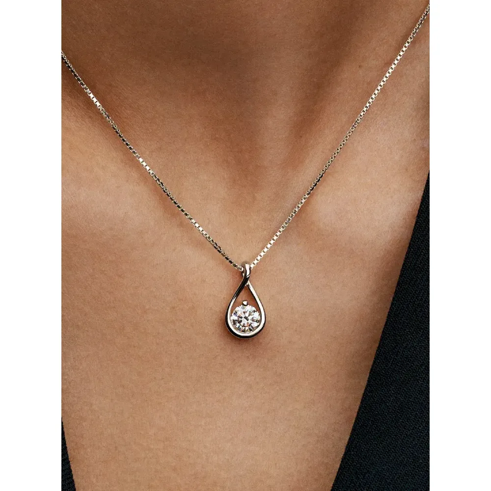 Pandora Infinite 14k White Gold Lab-grown Diamond Pendant Necklace - Image 2