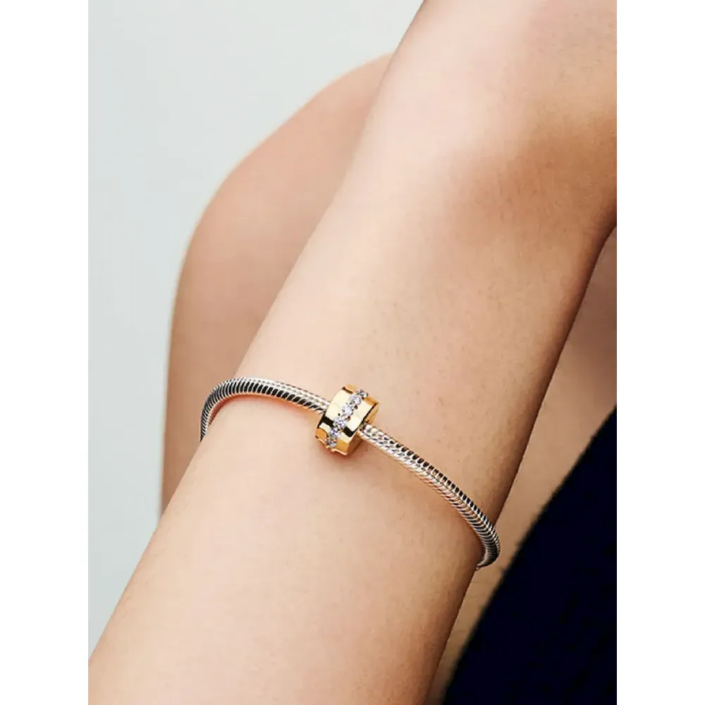 Clear Sparkling Row Clip Charm - Image 2