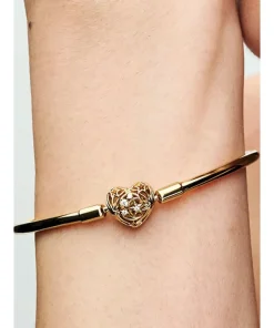Alternative view of FINAL SALE - Celestial Heart Clasp Bangle