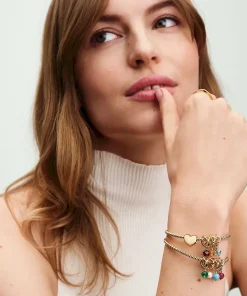 Alternative view of Faceted Honey Eternity Circle Dangle Charm