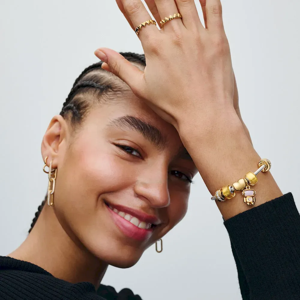 Clear Sparkling Row Clip Charm - Image 4