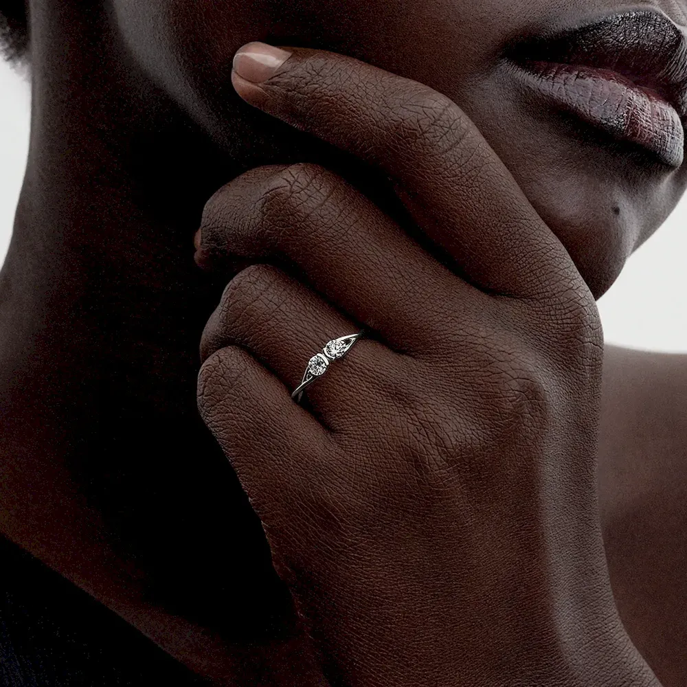 Pandora Infinite Sterling Silver Double-Facing Lab-grown Diamond Ring - Image 5