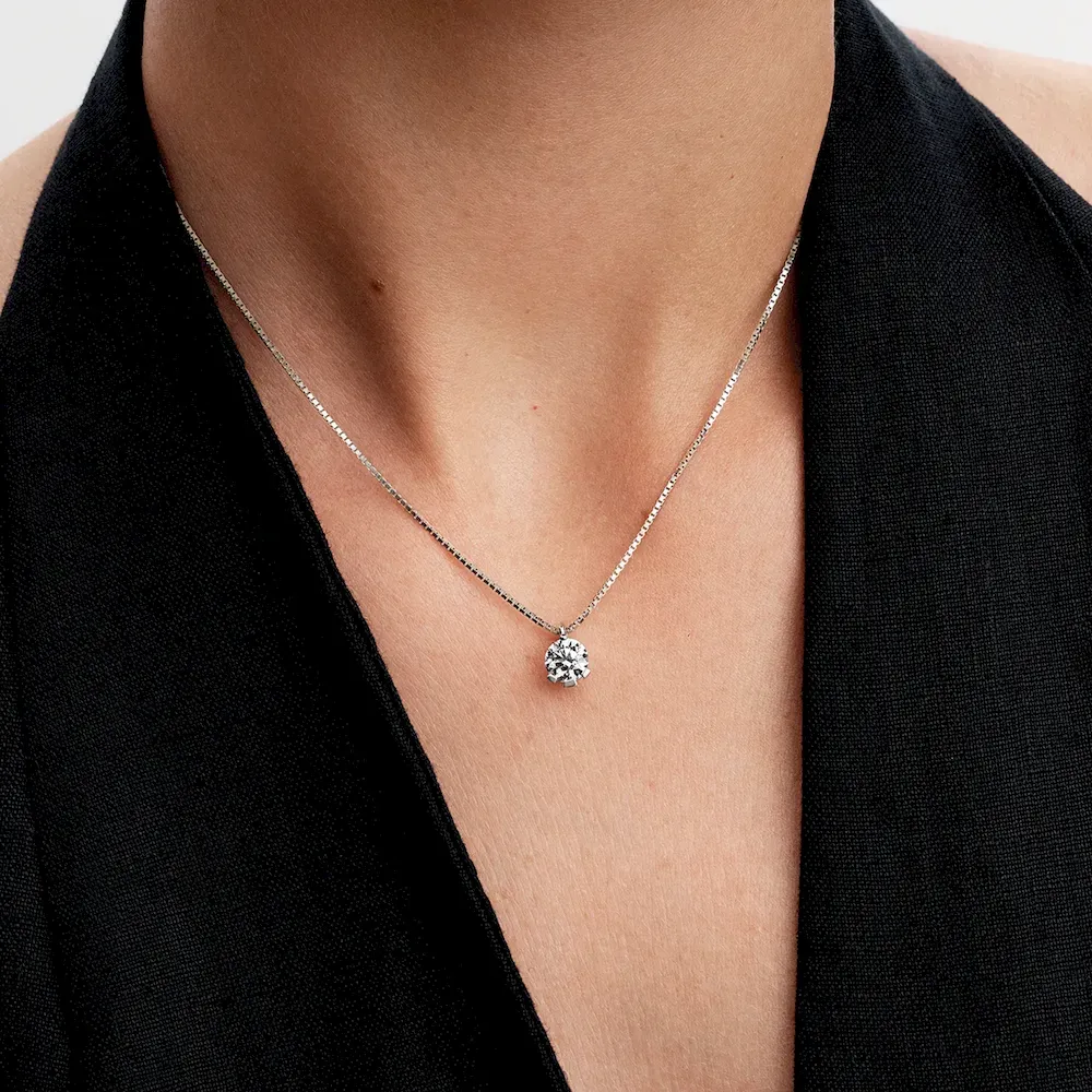 Pandora Nova 14k White Gold Lab-grown Diamond Pendant Necklace - Image 3