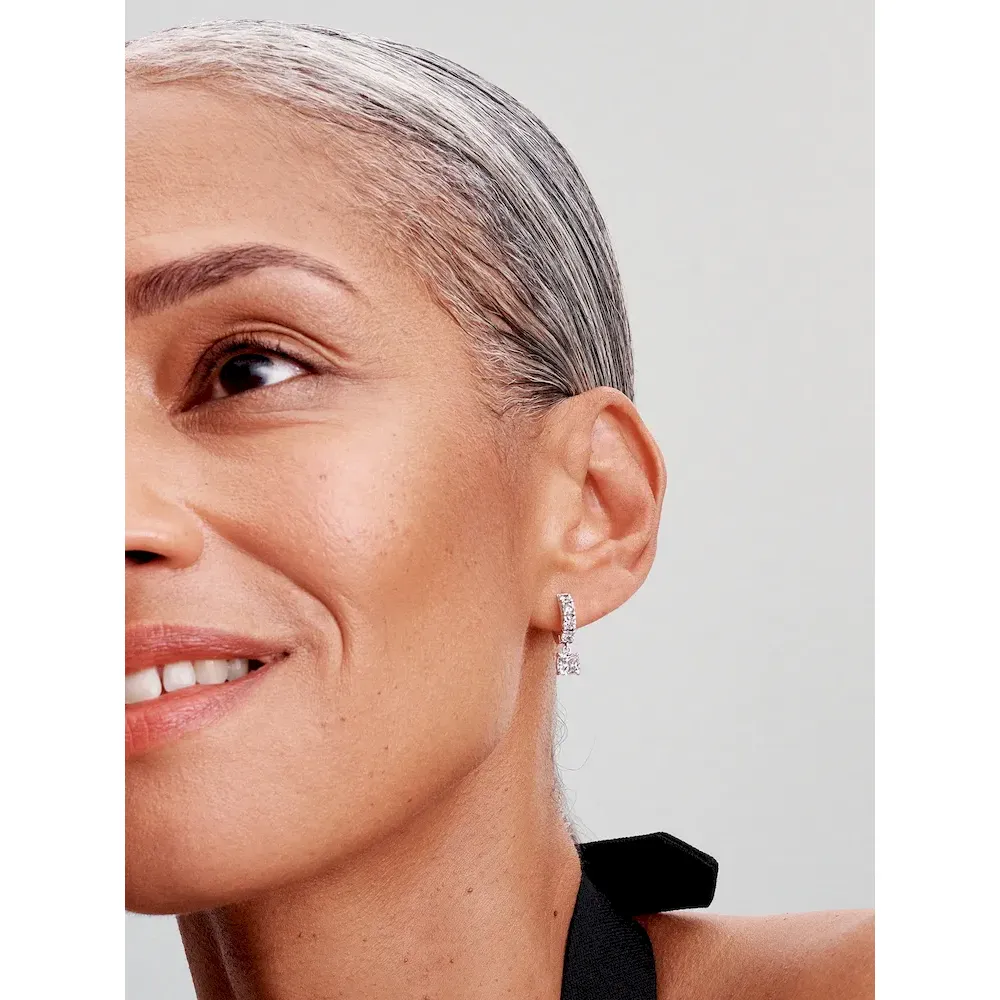 Bold Sparkling Tennis Bracelet and Earring Set - Image 5