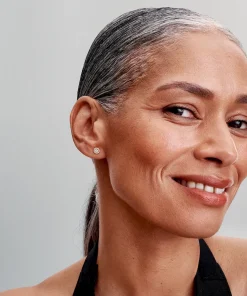 Alternative view of Round Pavé Halo Stud Earrings