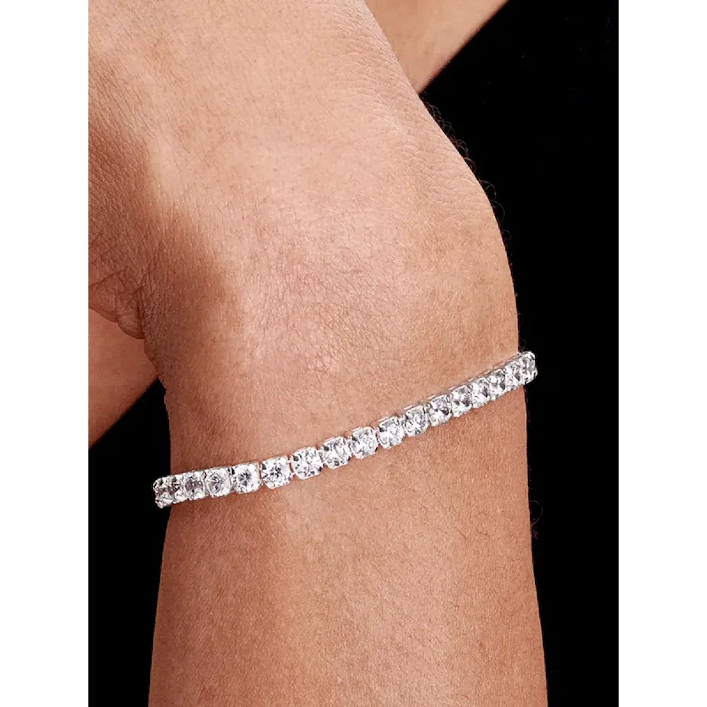 Bold Sparkling Tennis Bracelet and Earring Set - Image 7
