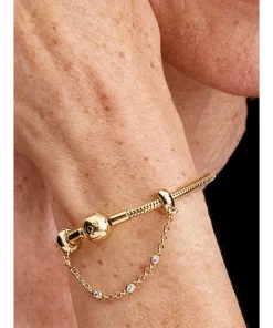 Alternative view of Triple Clear Stone Safety Chain